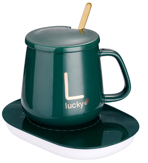 Heating Coaster and Mug Set - Green