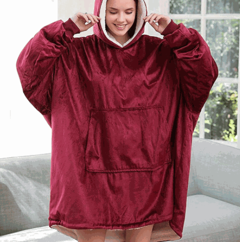 The Blanket  Hoodie - Maroon (One size fits all)