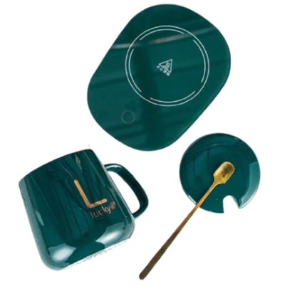 Heating Coaster and Mug Set - Green