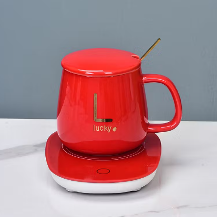 Heating Coaster and Mug Set - Red